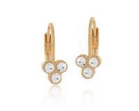 kolczyki z trzema kryształkami (p13275au)