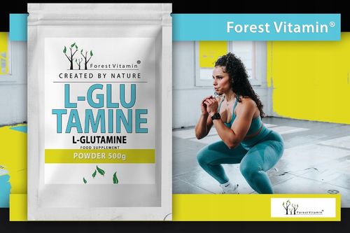 L-GLUTAMINA 500g L-GLUTAMINE 100% CZYSTE AMINOKWASY + BADANIA LABORATORYJNE na Arena.pl