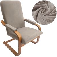 POKROWIEC NA FOTEL FINKA WELUR AKSAMIT BEŻOWY