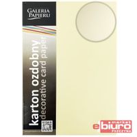 KARTON OZDOBNY PŁÓTNO KREMOWY 20SZT 240G 202122 GALERIA PAPIERU
