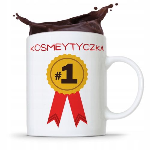 Kubek Prezent Kosmetyczki Kosmetyczka Numer Jeden Z Nadrukiem Ze Zdjęciem na Arena.pl