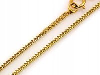 Łańcuszek złoty 585 14k lisi ogon diamentowany 0.8mm 1.23g 45cm na prezent