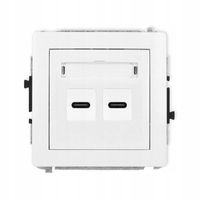 Karlik DECO Ładowarka USB podwójna 5V 3.1A biały DCUSB-7