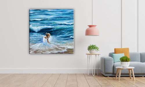 OBRAZ NA PŁÓTNIE 066 Morska bryza 40x40cm na Arena.pl