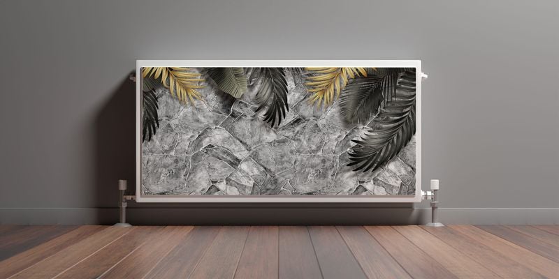 Mata MAGNETYCZNA Egzotyczne Liście Beton 3D 80cm x 60cm zdjęcie 3