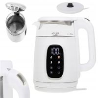 Czajnik Elektryczny Bezprzewodowy Szklany 1.7L 2200W Panel Led Ad1305Ws