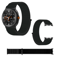 Pasek do Samsung Galaxy Watch 8 40mm/44mm/ 8 Classic 46mm nylon czarny