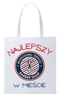 Dla Fryzjera Fryzjerki Torba Eco Biała Shopper Z Nadrukiem Ze Zdjęciem