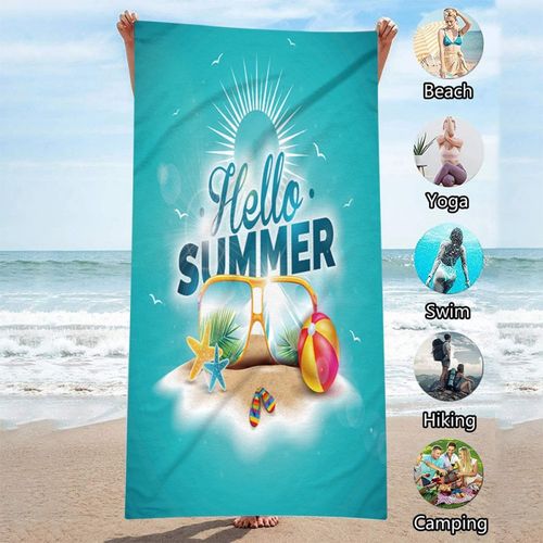 ręcznik plażowy prostokątny hello summer 150x70 rec54wz5 na Arena.pl