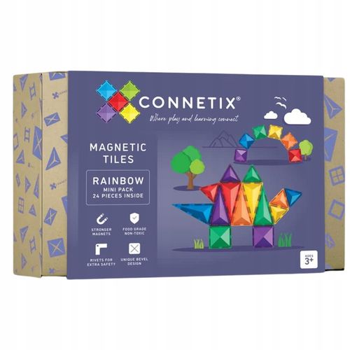 24 el. klocki magnetyczne start Rainbow Mini Pack Connetix na Arena.pl