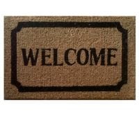 Wycieraczka BALVE 60x40 cm kokosowa beżowa napis fr1