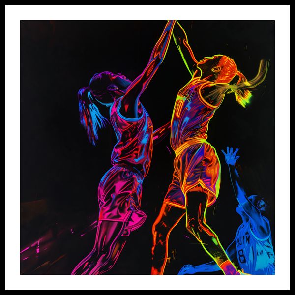 Plakat 50x50cm Mecz W Kosza zdjęcie 3