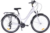 Rower trekkingowy 28 Fuzlu Core Lady amor. 18" biały/czarny/czarny połysk