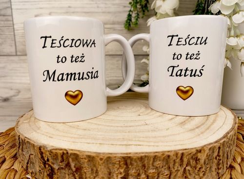 PREZENT NA DZIEŃ MAMY MATKI OJCA TEŚCIOWEJ TEŚCIA ZESTAW KUBEK Z NADRUKIEM na Arena.pl