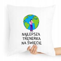 Prezent Poduszka Dla Trenera Najlepsza Na Świecie Z Nadrukiem Ze Zdjęciem