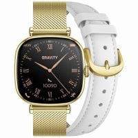 smartwatch gravity złoty bransoleta + pasek gt32-2