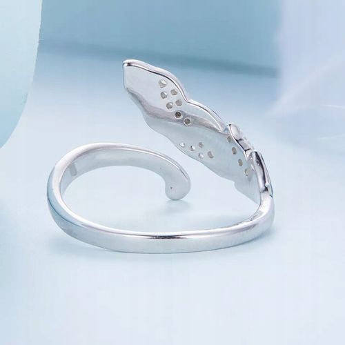 Pierścionek Srebrny z Cyrkoniami Piórko Pierścionki Srebro 925 na Arena.pl