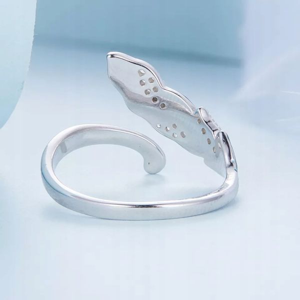 Pierścionek Srebrny z Cyrkoniami Piórko Pierścionki Srebro 925 zdjęcie 6