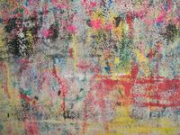 FOTOTAPETA MUR BETON PLAMKI FARBY CZERWONY ŻÓŁTY