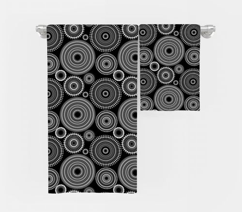 RĘCZNIK Białe koła z twoim dowolnym tekstem 140x75cm 009G na Arena.pl