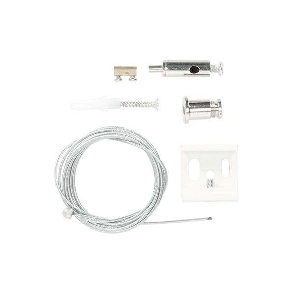 Zestaw do zawieszania szynoprzewodów na linkach BIAŁY 2m zdjęcie 3