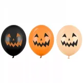 Balony "Dynie", PartyDeco, pomarańczowo-czarny, 12", 50 szt