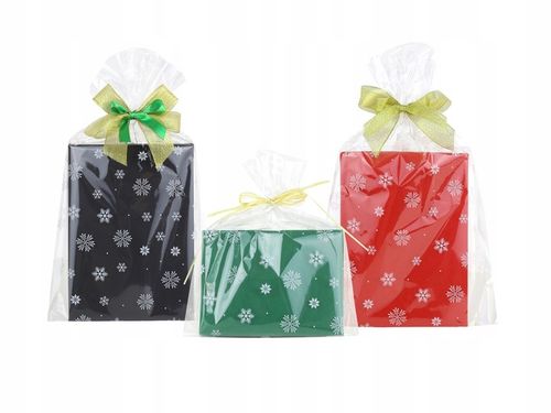 Torebki foliowe woreczki świąteczne celofan w ŚNIEŻYNKI 15x25 100 szt. na Arena.pl