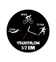 Zegar ścienny z płyty winylowej Triathlon 1/2 IM 33.8
