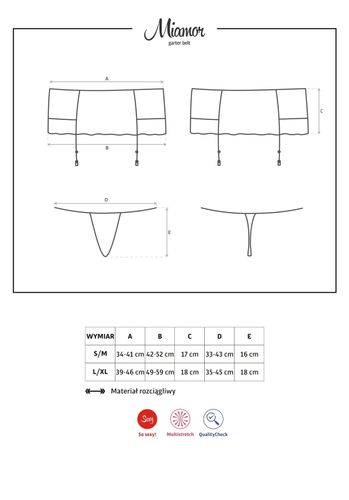 pas do pończoch ze stringami miamor l/xl obsessive na Arena.pl