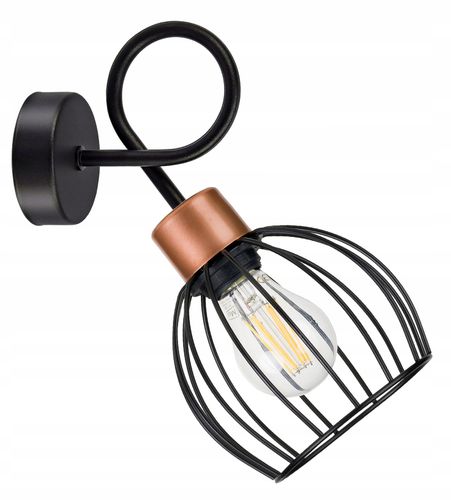 LAMPA KINKIET E27 ścienny stały loft drut KULA na Arena.pl