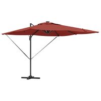 Parasol plażowy terakota 286 x 285 x 270 cm Aluminium