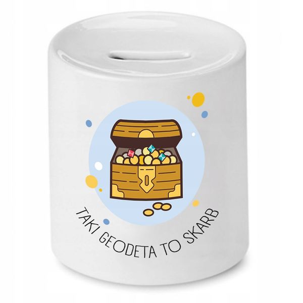 Skarbonka Dla Geodety To Skarb Prezent Z Nadrukiem Ze Zdjęciem zdjęcie 1