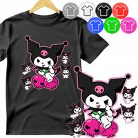 KOSZULKA DZIECIĘCA T-SHIRT - KURO.MI HEL.LO KITT.Y MELO.DY - XL 158-164