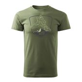Koszulka rowerowa na rower z rowerem górskim MTB Downhill Mountain Bike męska khaki REGULAR XL