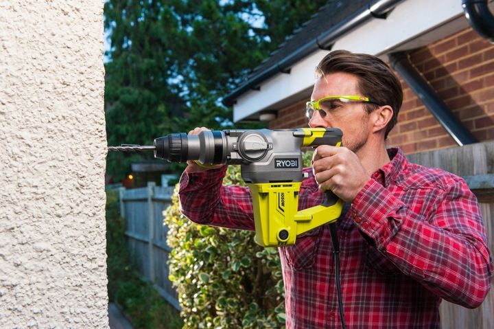 RYOBI MŁOT UDAROWY MŁOTOWIERTARKA 1050W 3,6 J RSDS1050-K +WALIZKA+DŁUTA zdjęcie 3