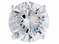 Męski Srebrny Kolczyk do ucha z Cyrkonią 10mm dla Mężczyzny Srebro Rodowane