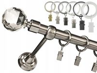 KARNISZ pojedynczy 19mm / 200 cm LUXURY CICHE KÓŁKA wzory 6 KOLORÓW wybór