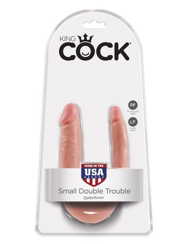 podwójne dilda cieliste 34cm u-shaped small double trouble king cock na Arena.pl