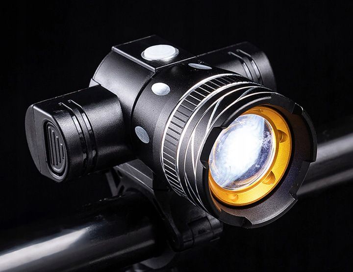 MOCNA LAMPKA ROWEROWA LED XML-T6 CREE USB ZOOM zdjęcie 5