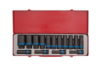 komplet nasadek udarowych 1/2 15cz długie 6-kąt. 10-32mm - ky4415mp03