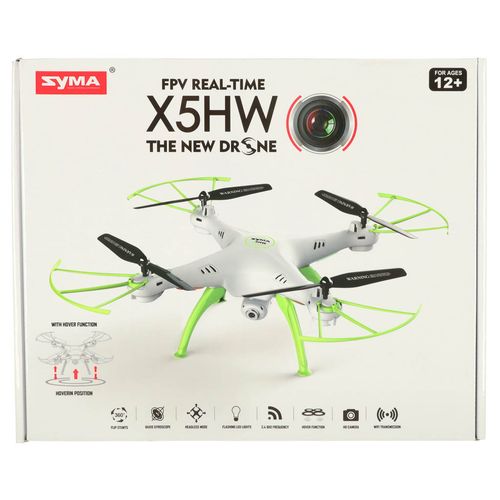 Dron Quadrocopter Syma X5HW RC Kamera FPV WiFi 2,4GHz Oświetlenie LED Biały na Arena.pl