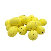 JAJKA STYROPIANOWE NAKRAPIANE ŻÓŁTE JAJECZKA PRZEPIÓRCZE 3,5cm 18 sztuk