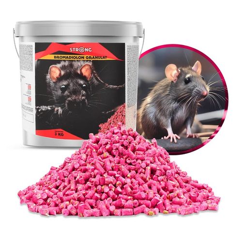 STRONG GRANULAT MOCNA WABIĄCA TRUTKA NA MYSZY SZCZURY BROMADIOLON 3 KG na Arena.pl