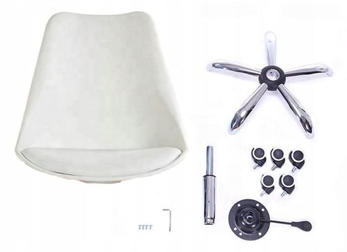 KRZESŁO SOA biurowe OBROTOWE do biurka białe na Arena.pl