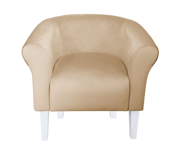 Fotel Milo nogi 20cm białe jasny brąz MG06 zdjęcie 2