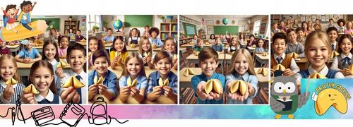 Ciasteczka z wróżbą szkolne dla uczniów dzieci pozytywny komplement 50 na Arena.pl