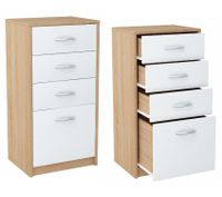 Komoda Julia K14S K026 85x45x35 cm Dąb Sonoma - Biały 85x45x35 cm