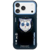 etui nimmy glasses cool cat magsafe do   iphone 17 czarno niebieski