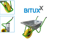 18785 TACZKA OGRODOWA JEDNOKOŁOWA OCYNK Z KOŁEM PEŁNYM PU BITUX4,0-4,8
