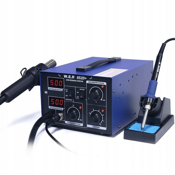Stacja lutownicza HOTAIR WEP 852D+ 2w1 3 dysze 700W zdjęcie 6